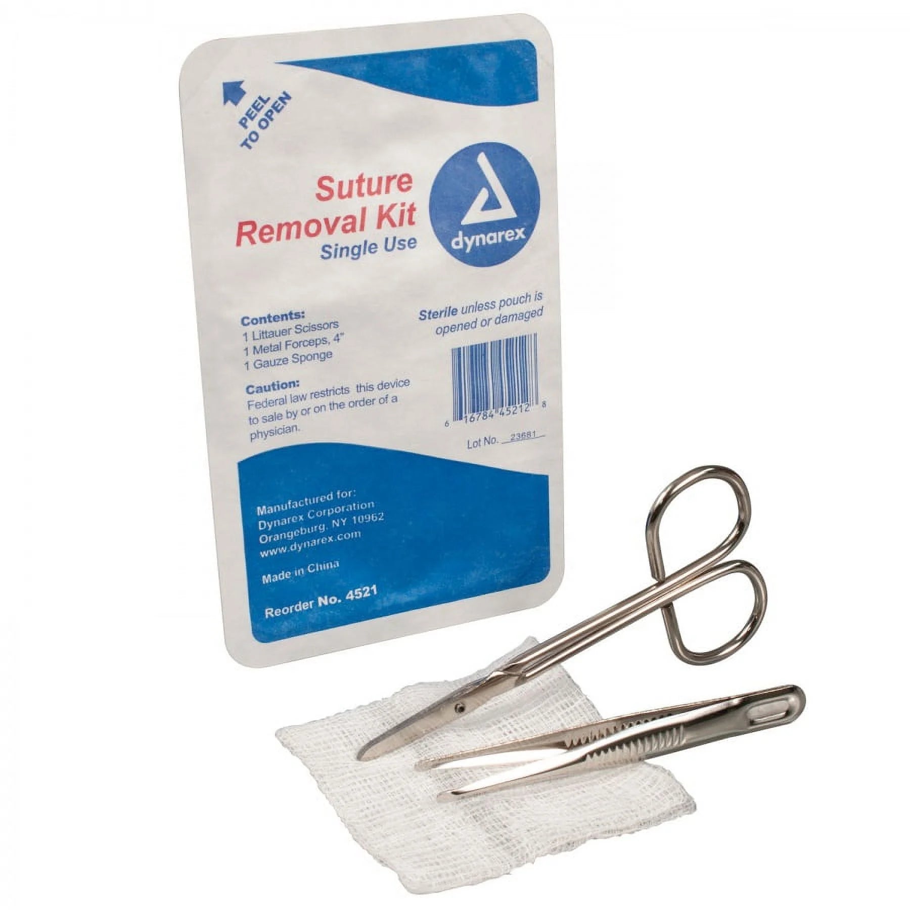 Suture Removal Kit Disposable First Aid Kit, 4 Pack