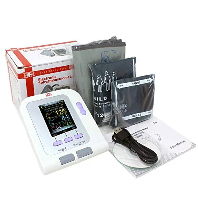 Fully Automatic 3 Mode 3 Cuffs Upper Arm Blood Pressure Monitor Electronic Sphygmomanometer