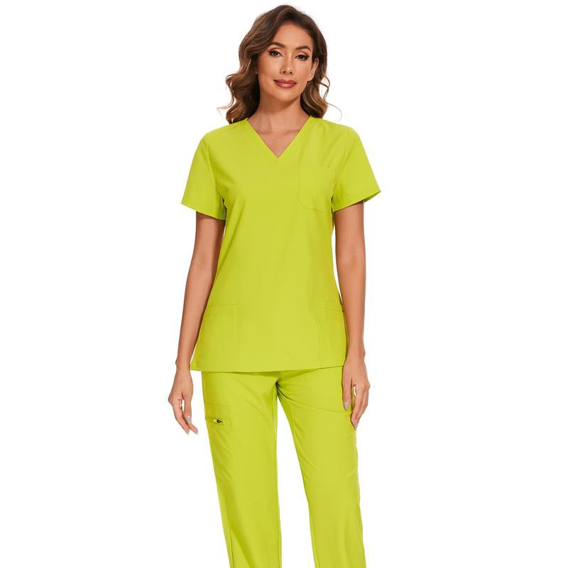 Cozyfit Scrubs for Women Luna Vital Set - Stretch V-Neck Scrub Top & Jogger Pant with 8 Pockets Clothes Workwear Womenswear Comfort