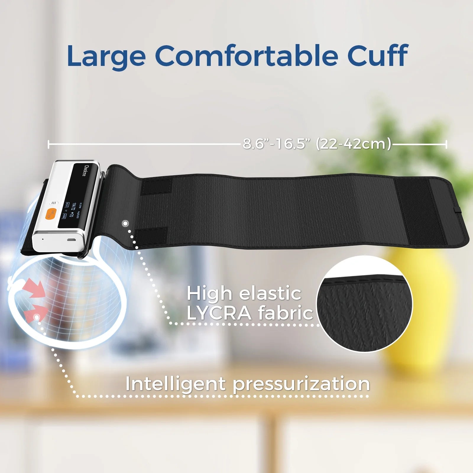 Bluetooth Blood Pressure Monitor and EKG Monitor | Wireless Upper Arm BP Machine with Large Cuff | AI Analysis ECG Monitor | BP2