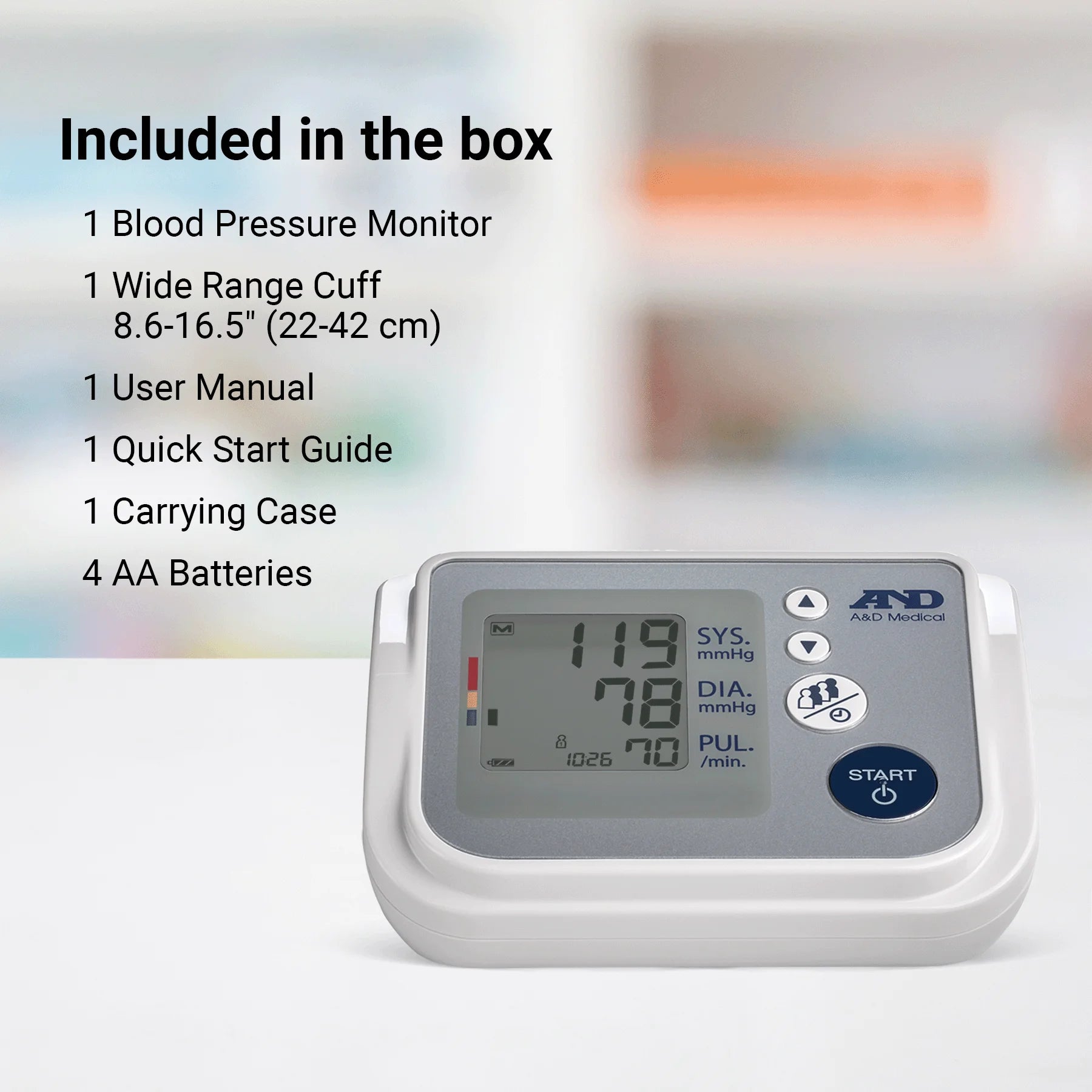 Upper Arm Blood Pressure Monitor with 4-User Memory (Model UA-767F)