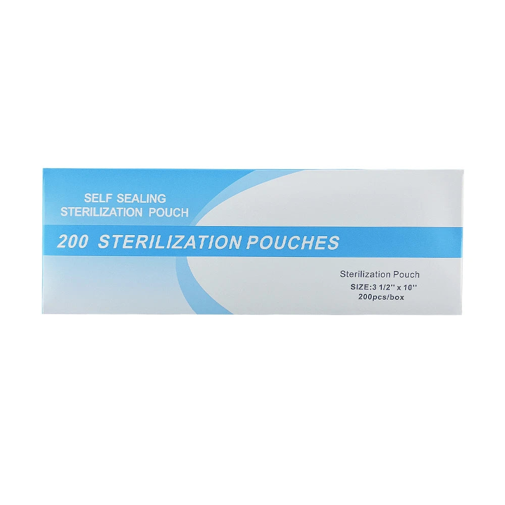 200Pcs Disposable Sterilization Pouch Bags Puncture Self-Sealing Bag 5 Sizes Tattoo Dental Nail Accessories Dental Medical Tools