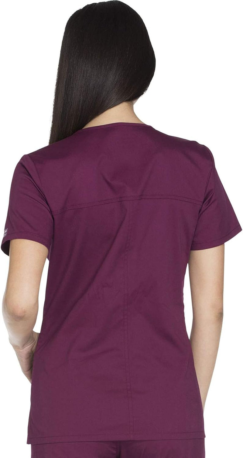 Scrub for Women Modern Classic V-Neck Top with 3 Pockets, 2-Way Stretch, Ultra Soft & Breathable Fabric - WW630