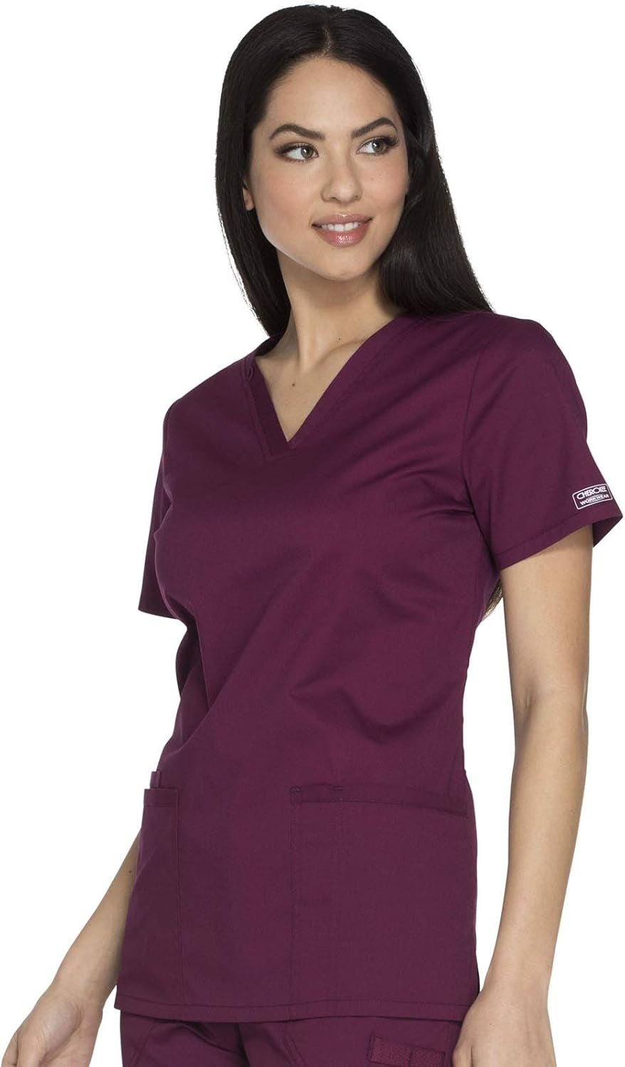 Scrub for Women Modern Classic V-Neck Top with 3 Pockets, 2-Way Stretch, Ultra Soft & Breathable Fabric - WW630