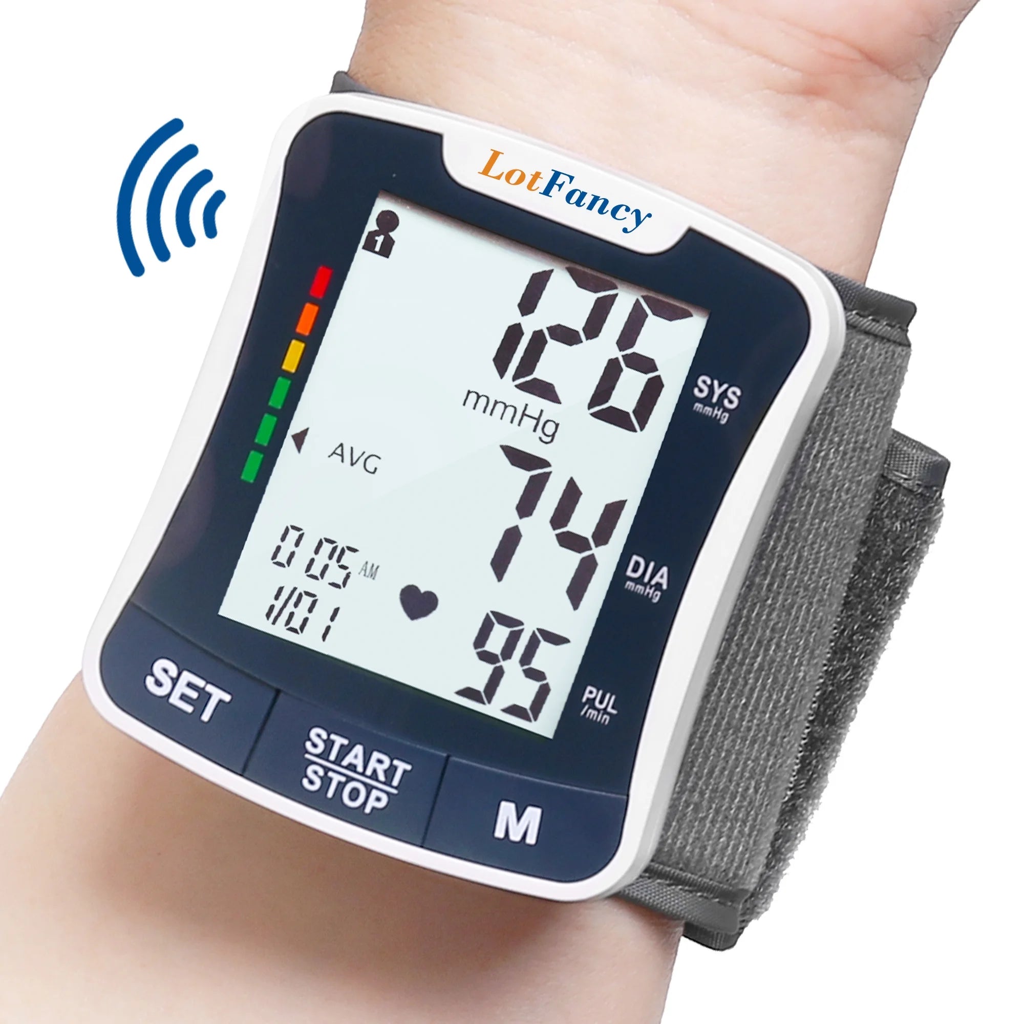 Blood Pressure Monitor, Wrist BP Cuff Machine Voice Broadcast, Home BP Gauge