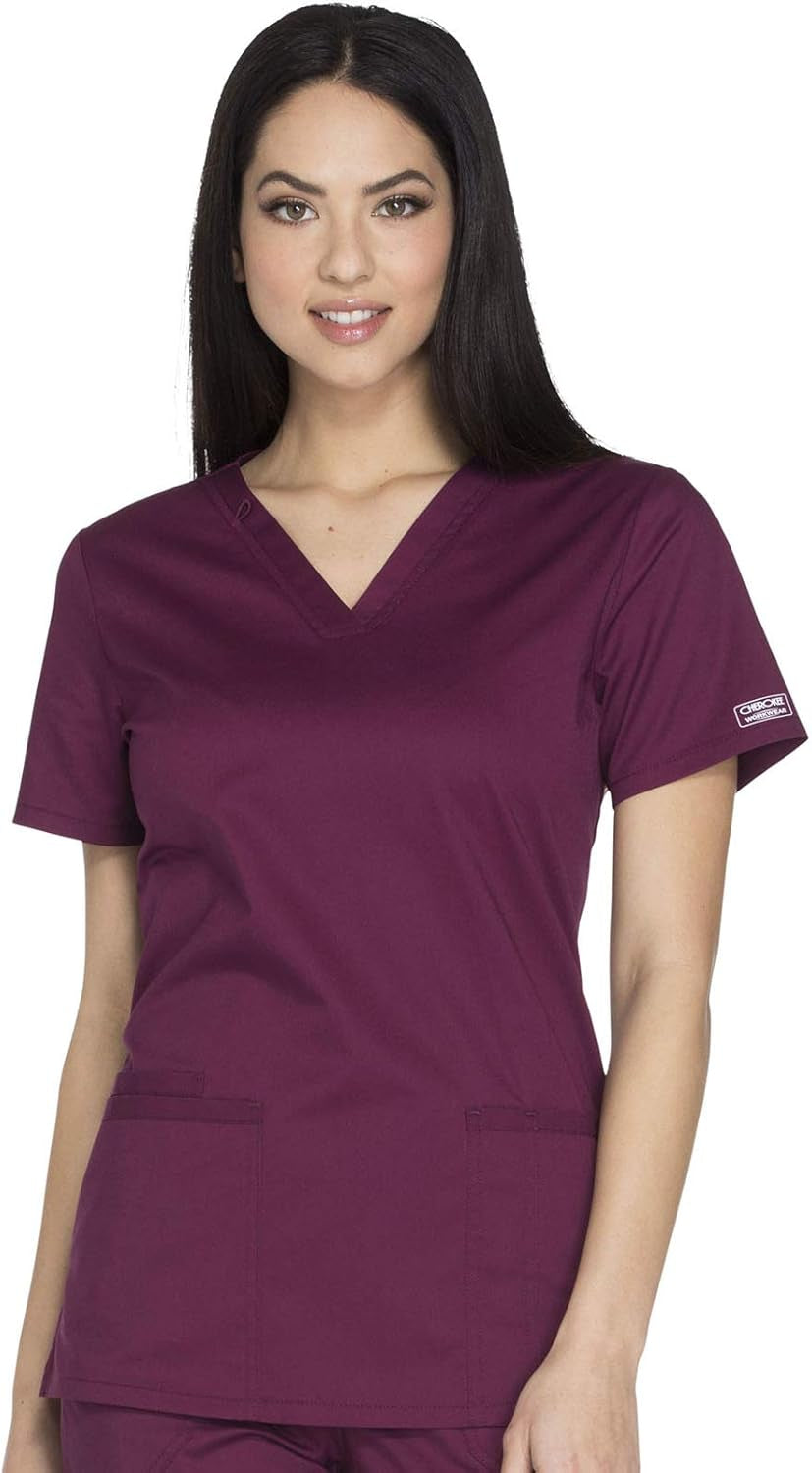Scrub for Women Modern Classic V-Neck Top with 3 Pockets, 2-Way Stretch, Ultra Soft & Breathable Fabric - WW630