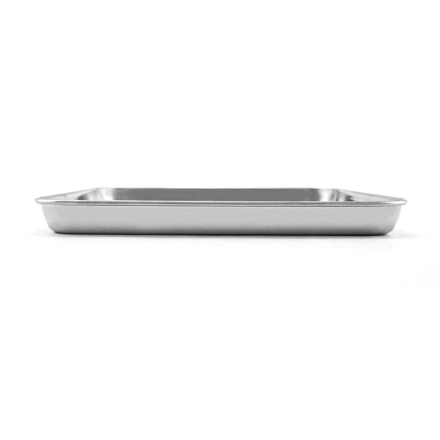 Stainless Steel Surgical Tray 10X7.8X1” for Tattoo, Medical Tools, Flat Bottom
