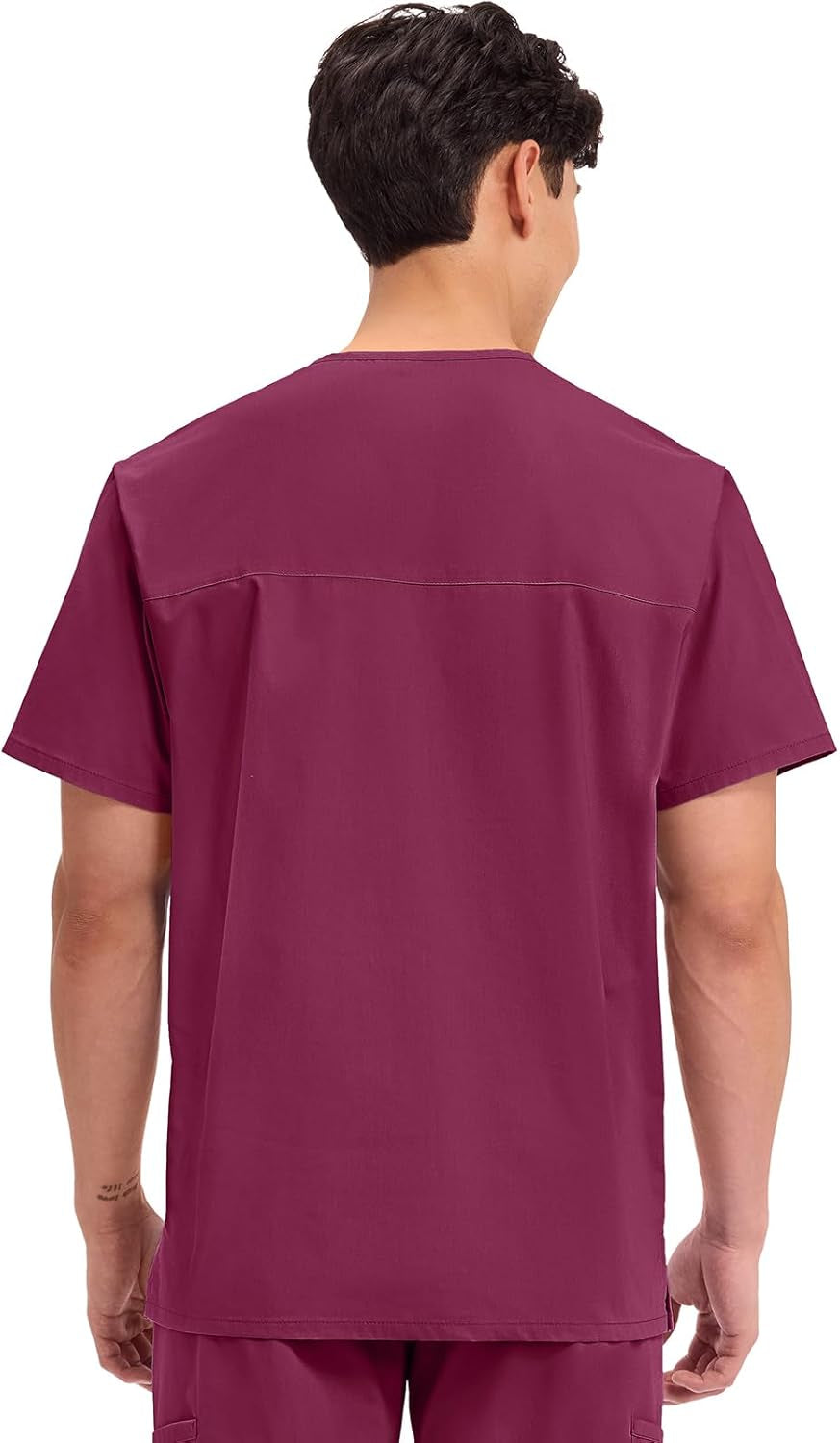 Men'S V-Neck Top Traditional Fit with 4 Pockets, Ultra Soft, Durable, Fade Resistant, 2-Way Stretch Fabric - WW695