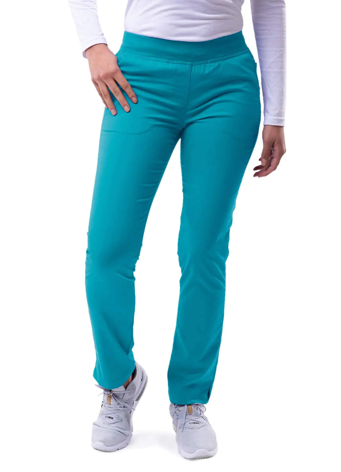 Adar Uniforms Pro Scrubs for Women - Skinny Leg Yoga Scrub Pants - P7102P - Teal Blue - XL