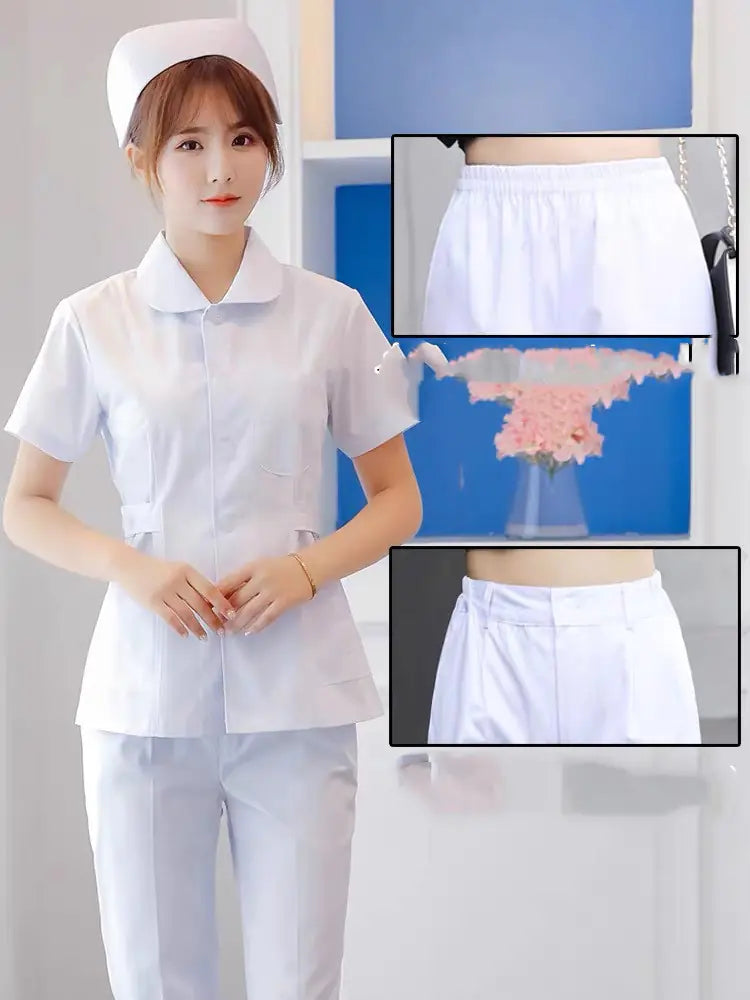Summer Short Sleeve Nurse and Doctor Uniform Set