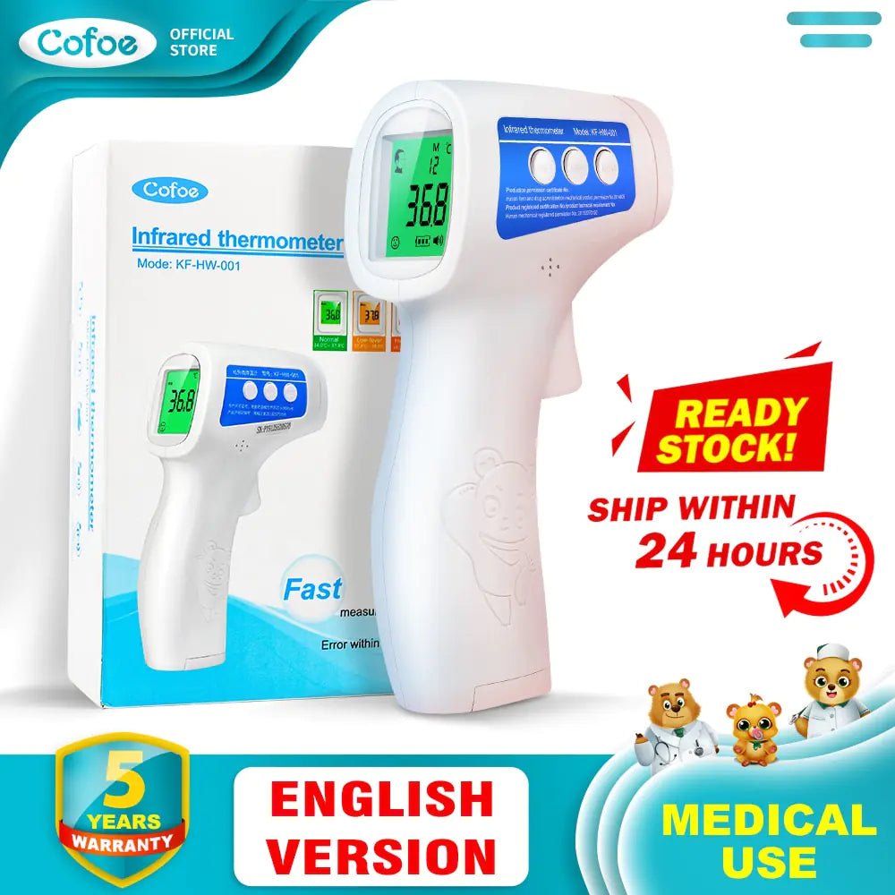 Kef Medical Infrared Forehead Thermometer Gun