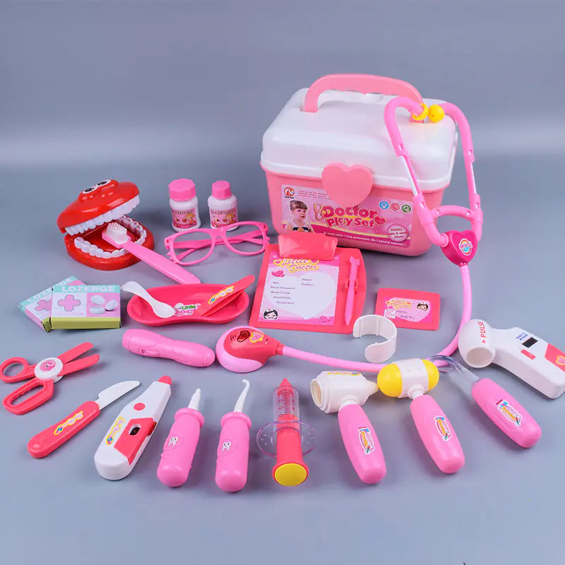 Kids Pretend Doctor Medical Kit Playset for Girls