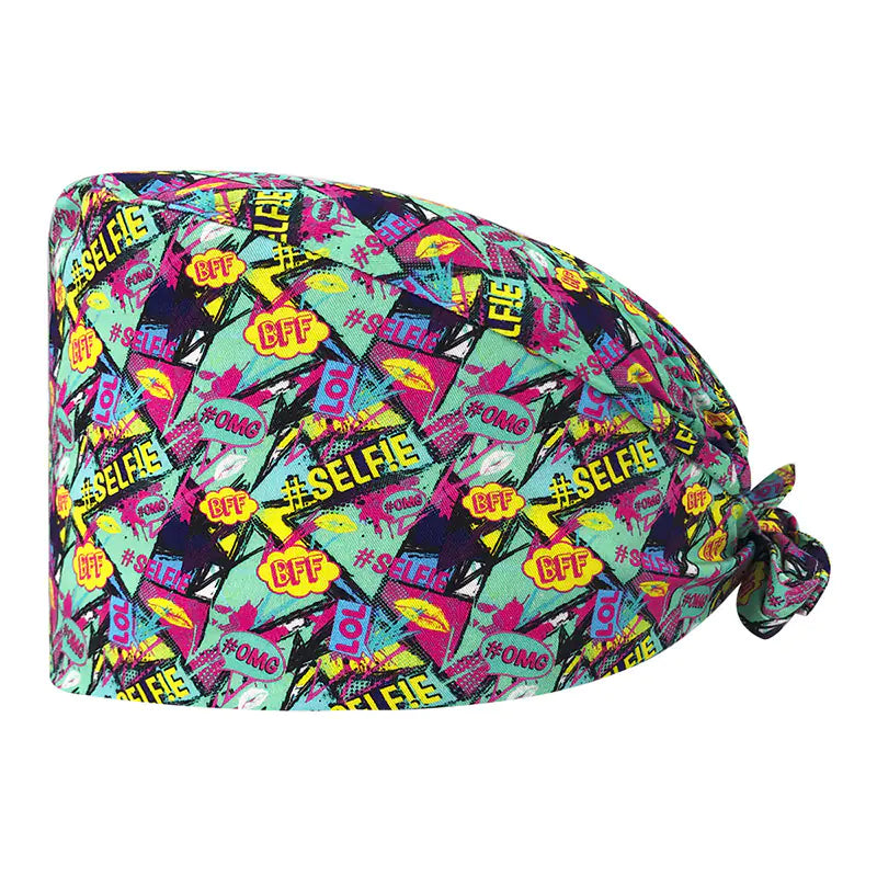 Cute Cotton Nurse Hat with Fun Prints