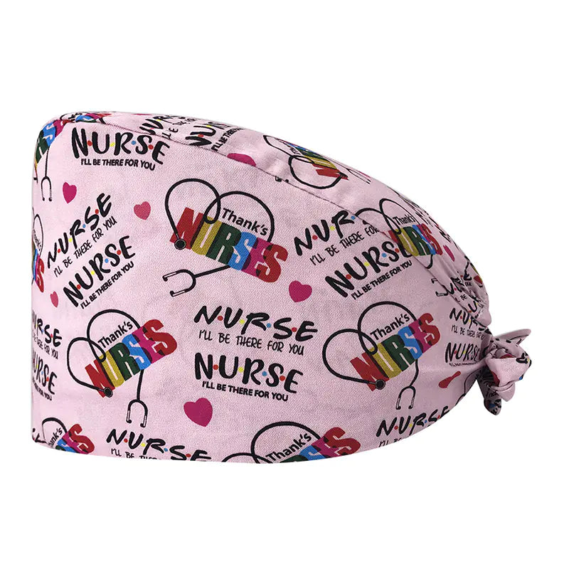 Cute Cotton Nurse Hat with Fun Prints