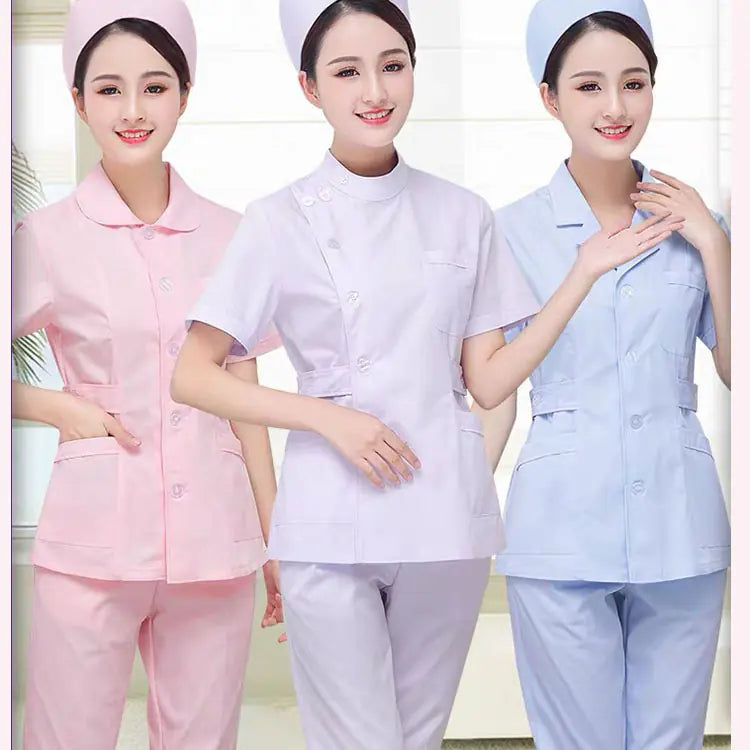 Summer Short Sleeve Nurse and Doctor Uniform Set