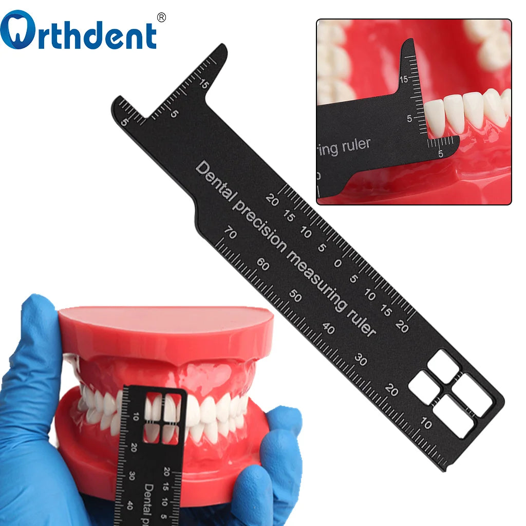 Dental Tooth Measuring Ruler Gauge Scale Precision Measure Tools Professional Medical Endo Alloy Material Dentist Treatment 1PC
