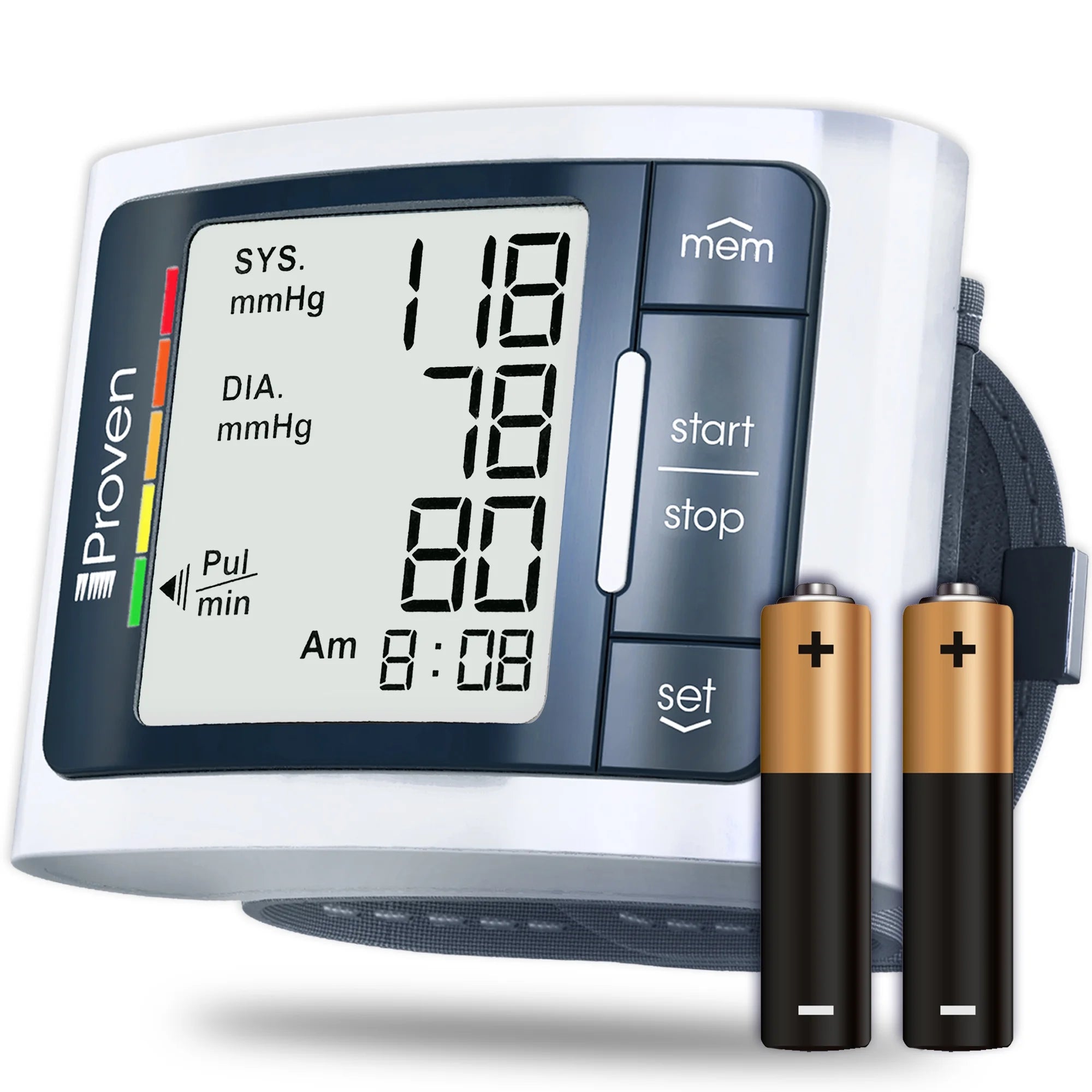 Blood Pressure Monitor Wrist Cuff BP Monitor Batteries Included Bpm-337