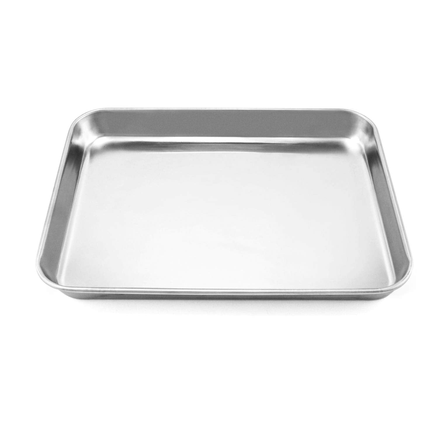 Stainless Steel Surgical Tray 10X7.8X1” for Tattoo, Medical Tools, Flat Bottom