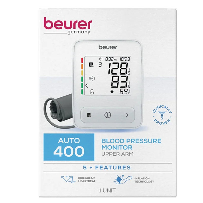 Auto 400 Blood Pressure Monitor, FSA & HSA Eligible, Wide-Range Upper Arm Cuff, Stores 60 Readings