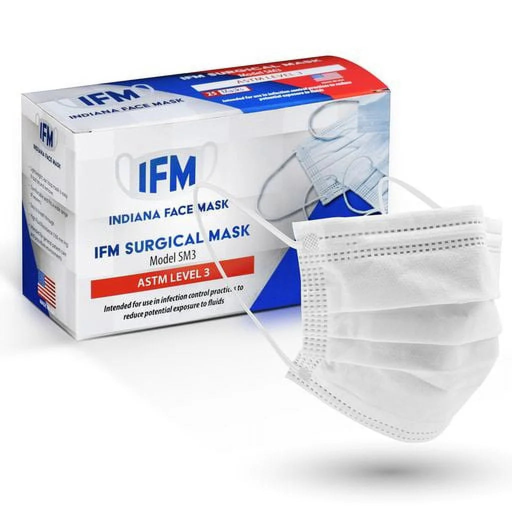 , ASTM Level 3, 4-Ply, 150 Disposable Face Mask, Made in the USA