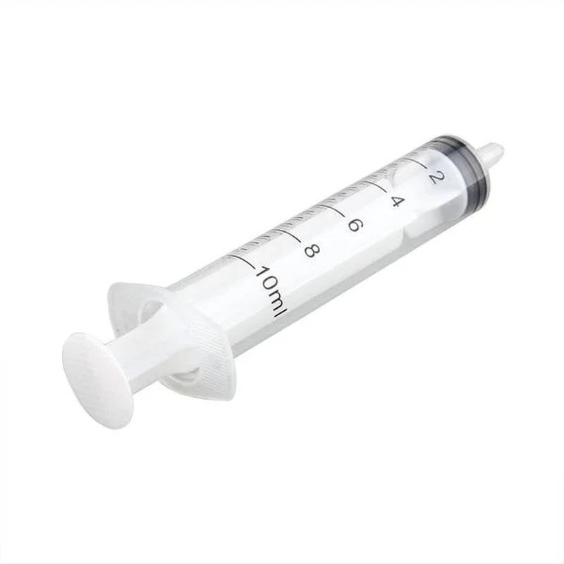 10 Syringe Luer Slip Tip 10Ml Liquid Clear Plastic Sterile Medical/Animal Feeder