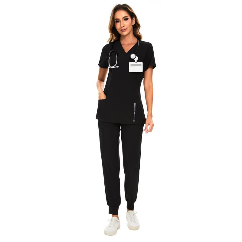 Cozyfit Scrubs for Women Luna Vital Set - Stretch V-Neck Scrub Top & Jogger Pant with 8 Pockets Clothes Workwear Womenswear Comfort