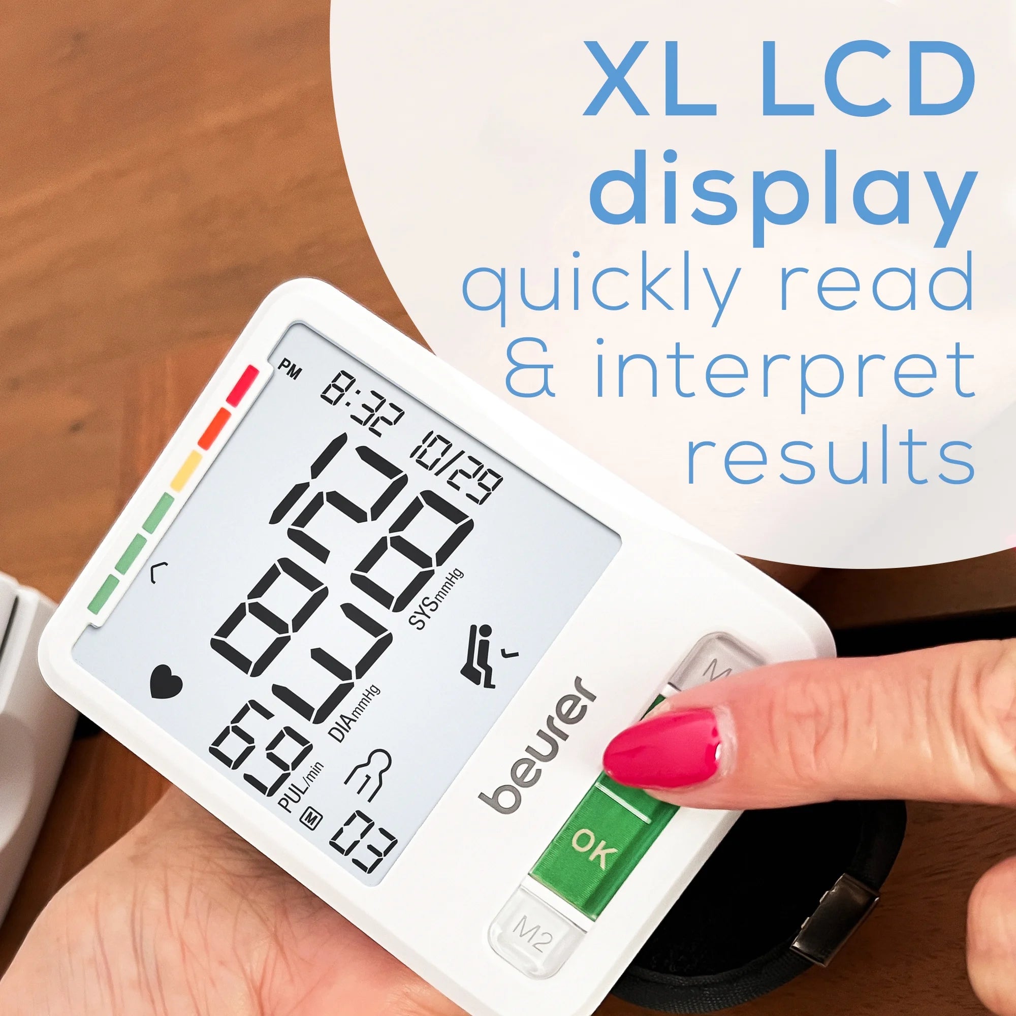 Series 800W Smart Bluetooth Blood Pressure Wrist Monitor, BC87W