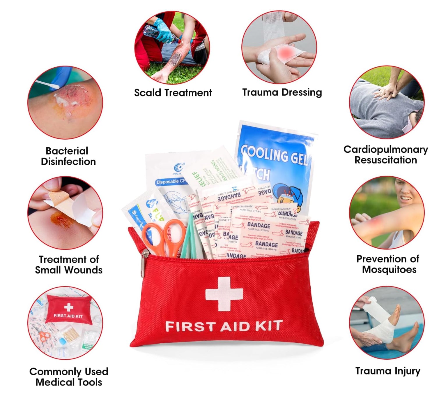 Mini First Aid Kit Bag 116 Pieces Small First Aid Kit Includes Emergency Tape US