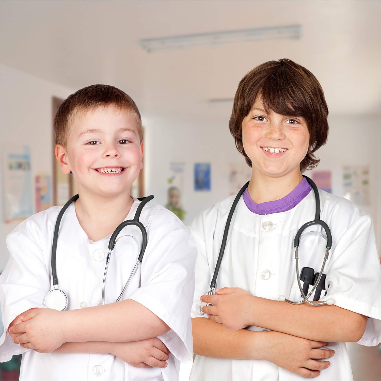 Doctor'S Stethoscope Kids Toy - Doctor-Or-Nurse Pretend Play-Costume Accessories and Prop Toys for Kids - 1 Piece (Black)