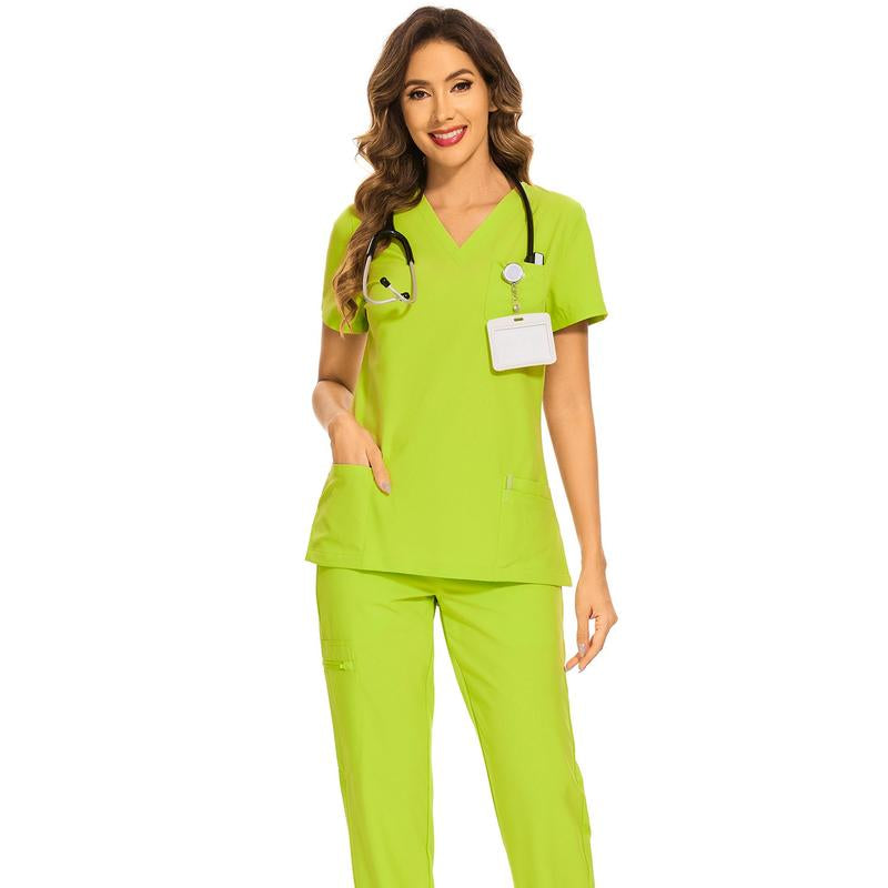 Cozyfit Scrubs for Women Luna Vital Set - Stretch V-Neck Scrub Top & Jogger Pant with 8 Pockets Clothes Workwear Womenswear Comfort