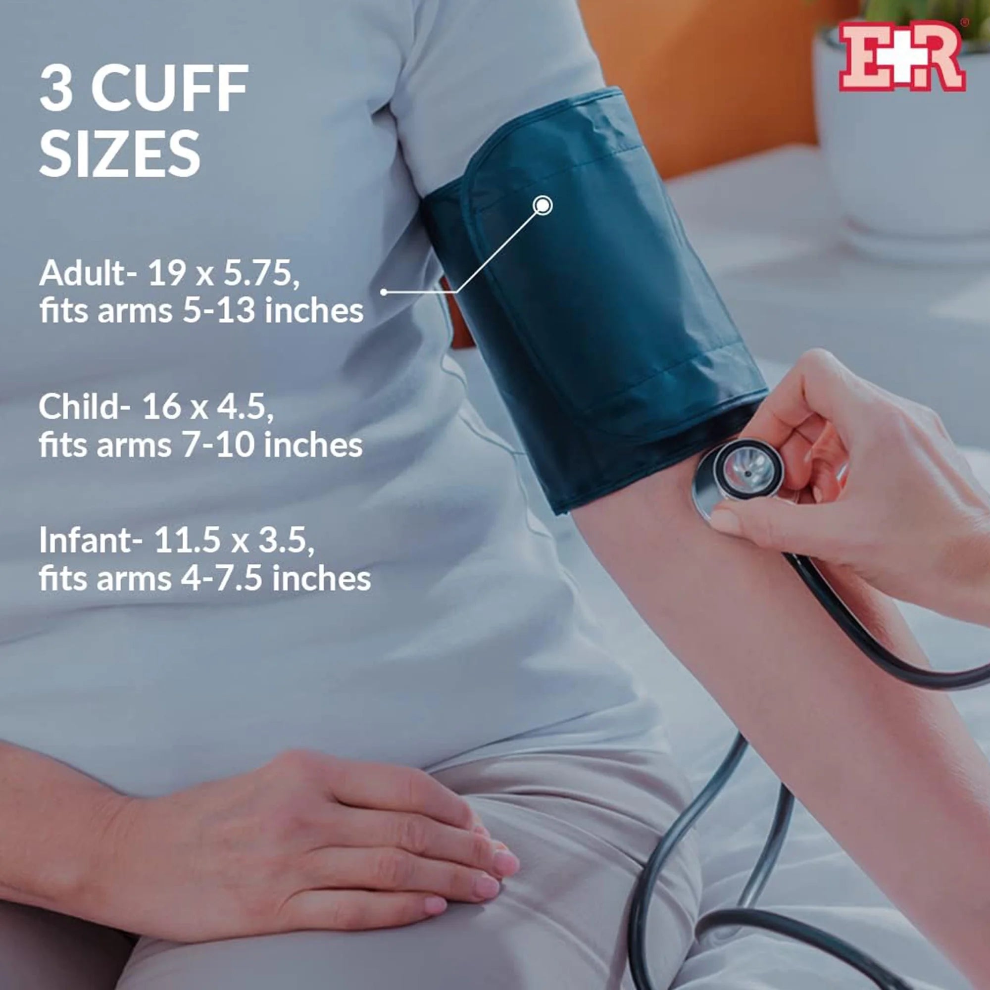 Fully Automatic 3 Mode 3 Cuffs Upper Arm Blood Pressure Monitor Electronic Sphygmomanometer