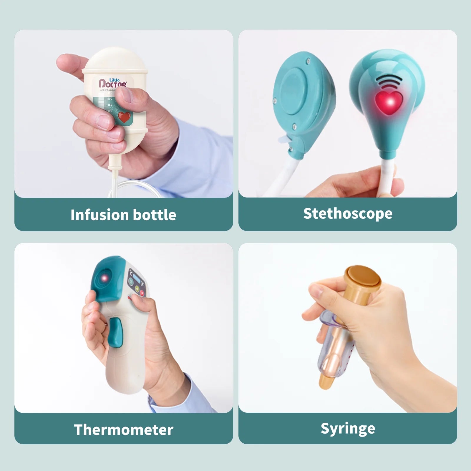 Eohemeral Play Doctor Kit for Kids,Medical Kit Toy Cart with 24Pieces Accessories Doctor Play Set for Kids,Toddler Boys & Girls