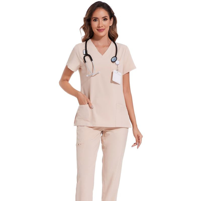 Cozyfit Scrubs for Women Luna Vital Set - Stretch V-Neck Scrub Top & Jogger Pant with 8 Pockets Clothes Workwear Womenswear Comfort