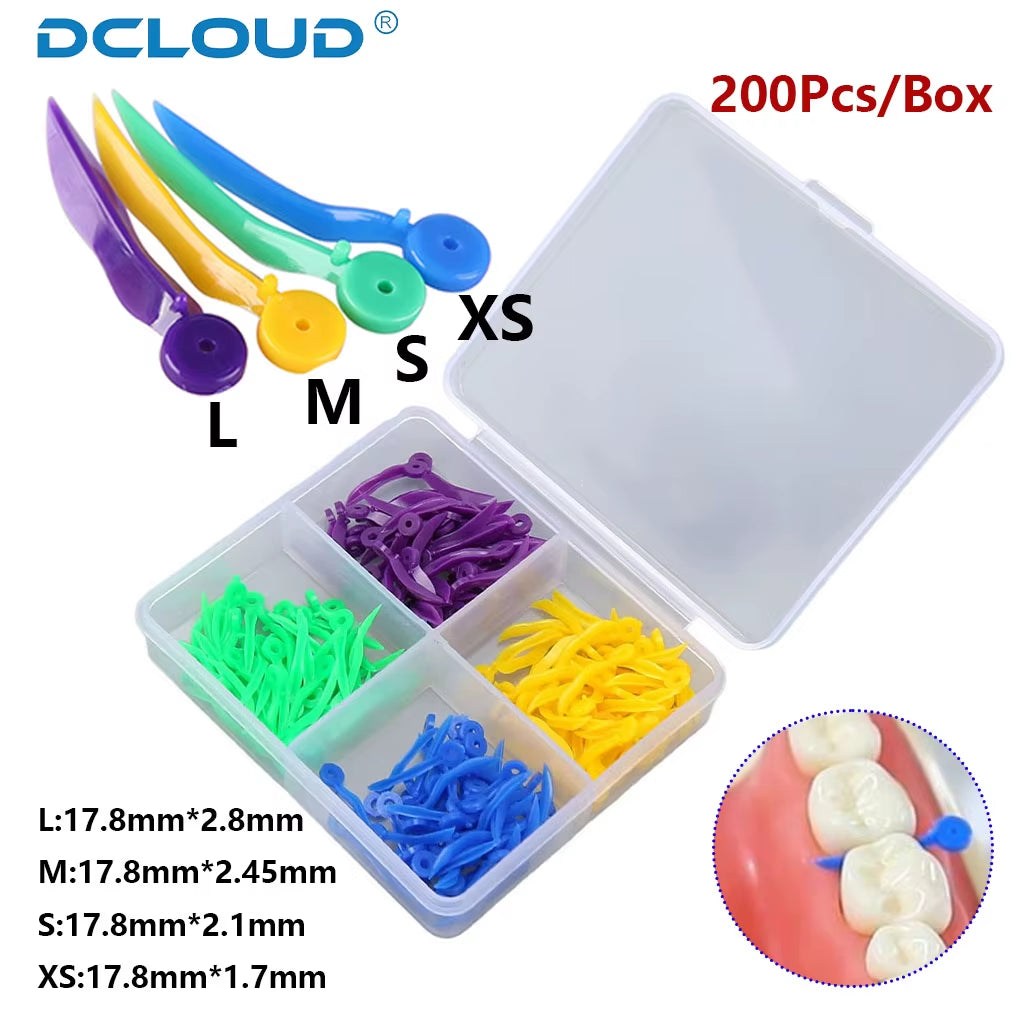 Disposable Dental Tooth Gap Wedges with End Circular Holes Plastic Wedge Dentistry Oral Care Accessories Medical Tools 4Sizes