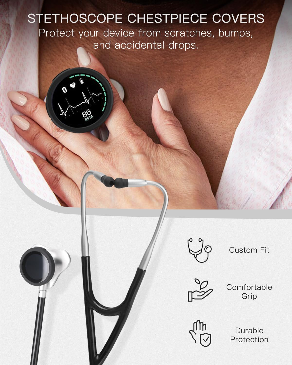 Stethoscope Chestpiece Cover for EKO CORE 500� Digital Stethoscope � Essentia...