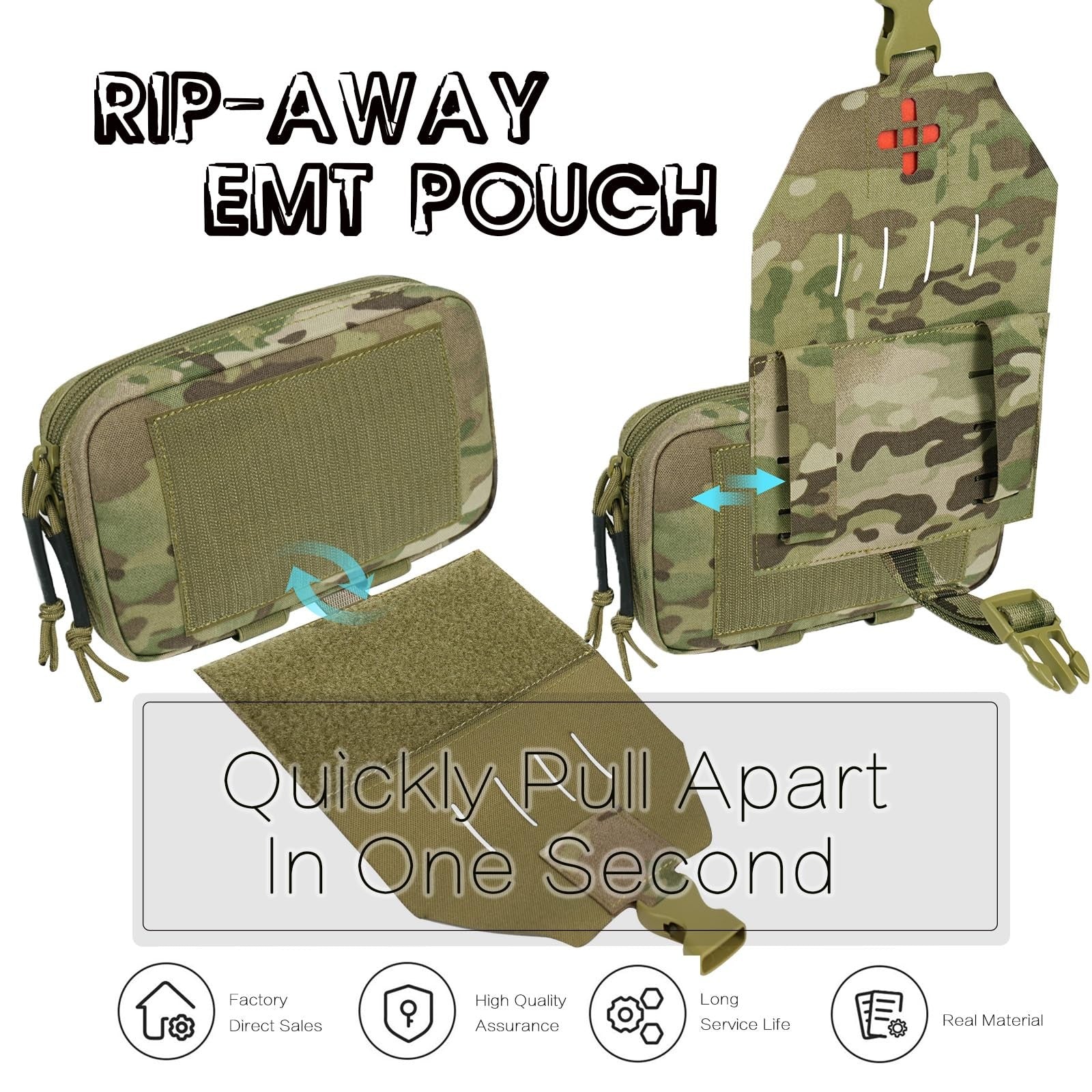 Ifak Pouch-Rapid Deployment Tactical MOLLE Trauma Kit Pouches, Quick Release ...