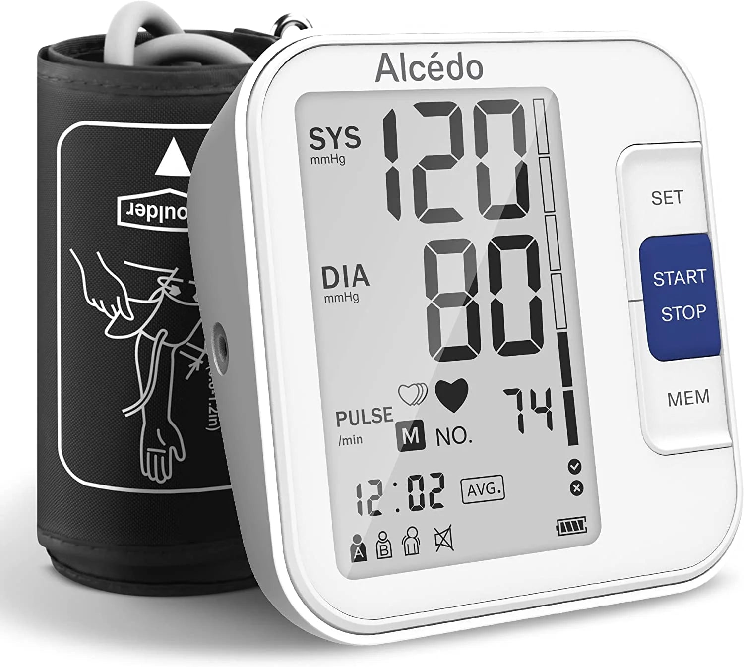 Blood Pressure Monitor for Home Use, Automatic Digital BP Machine with Large Cuff for Upper Arm, LCD Screen, Memory, Talking Function Large Screen