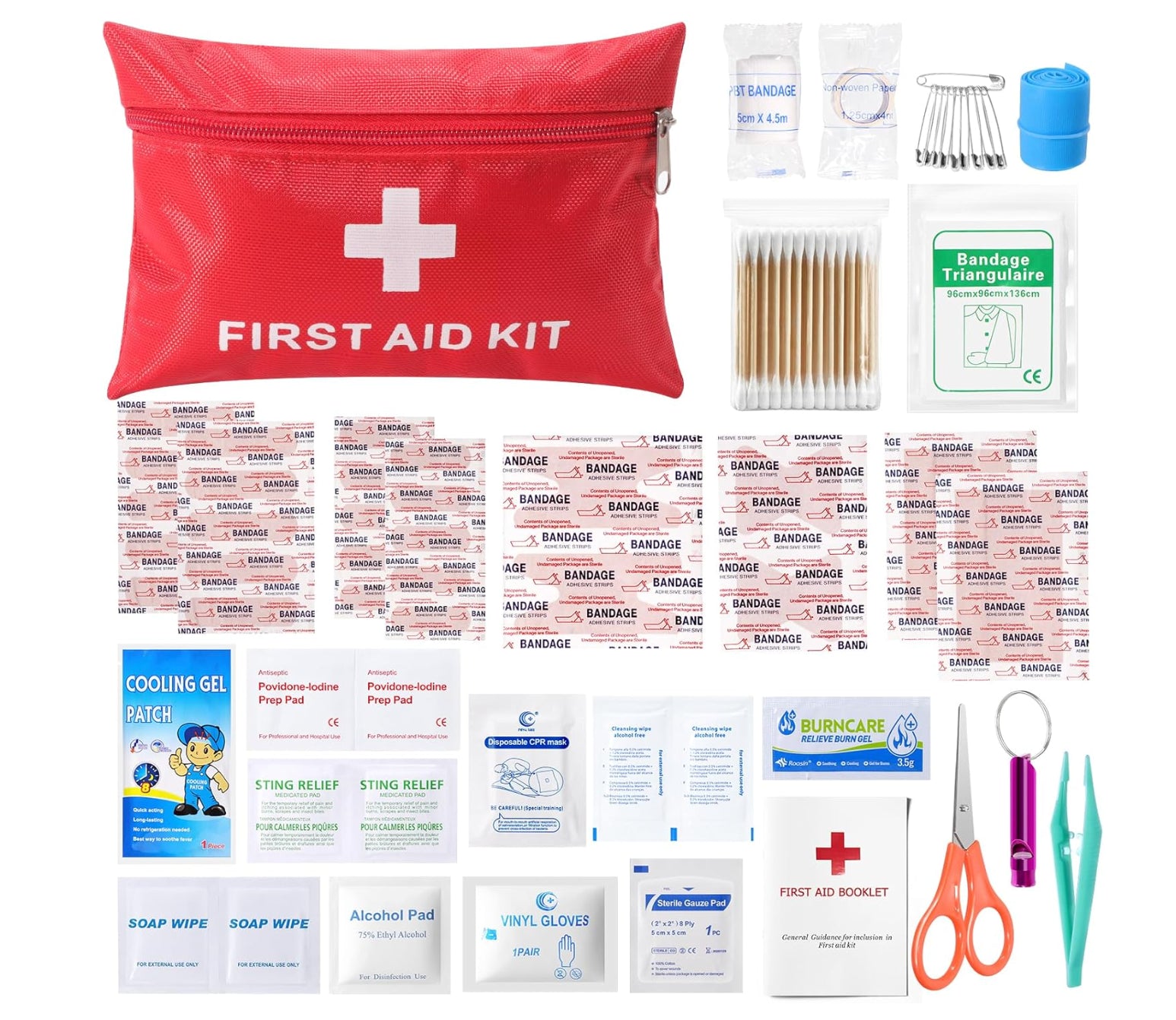 Mini First Aid Kit Bag 116 Pieces Small First Aid Kit Includes Emergency Tape US