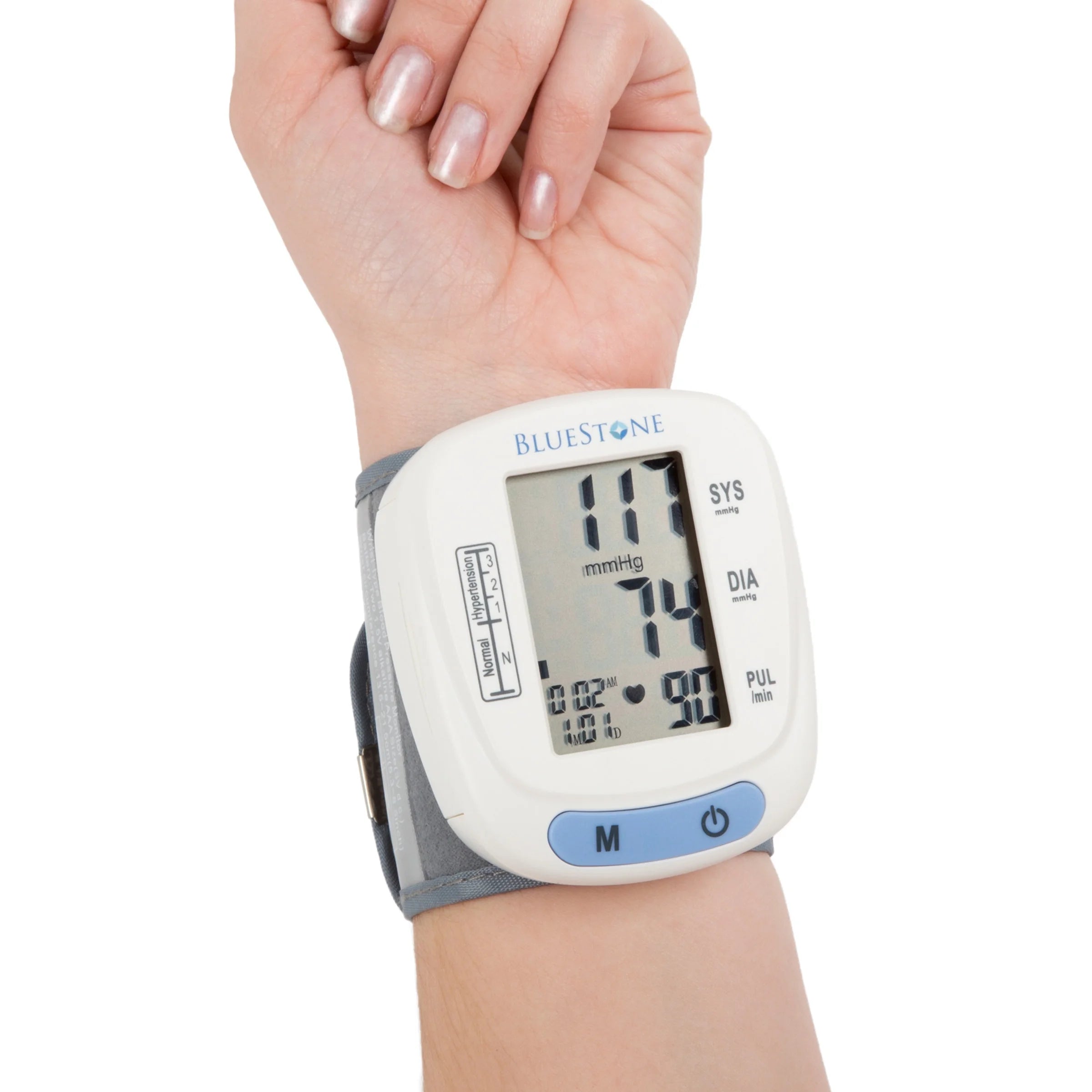 Blood Pressure Machine - Automatic BP and Pulse Monitor for Heart Health with Digital LCD Screen and Storage Case