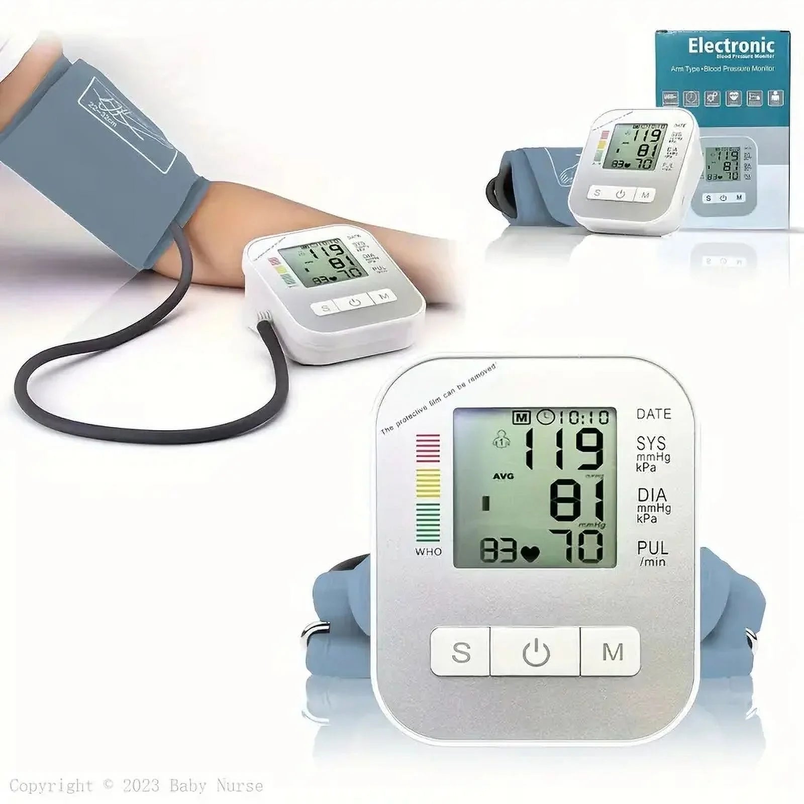 Blood Pressure Monitor, Digital Wrist Blood Pressure Machine, Automatic Cuff BP Detector, 2X99 Readings Memory Large Display Voice, with Carrying Case