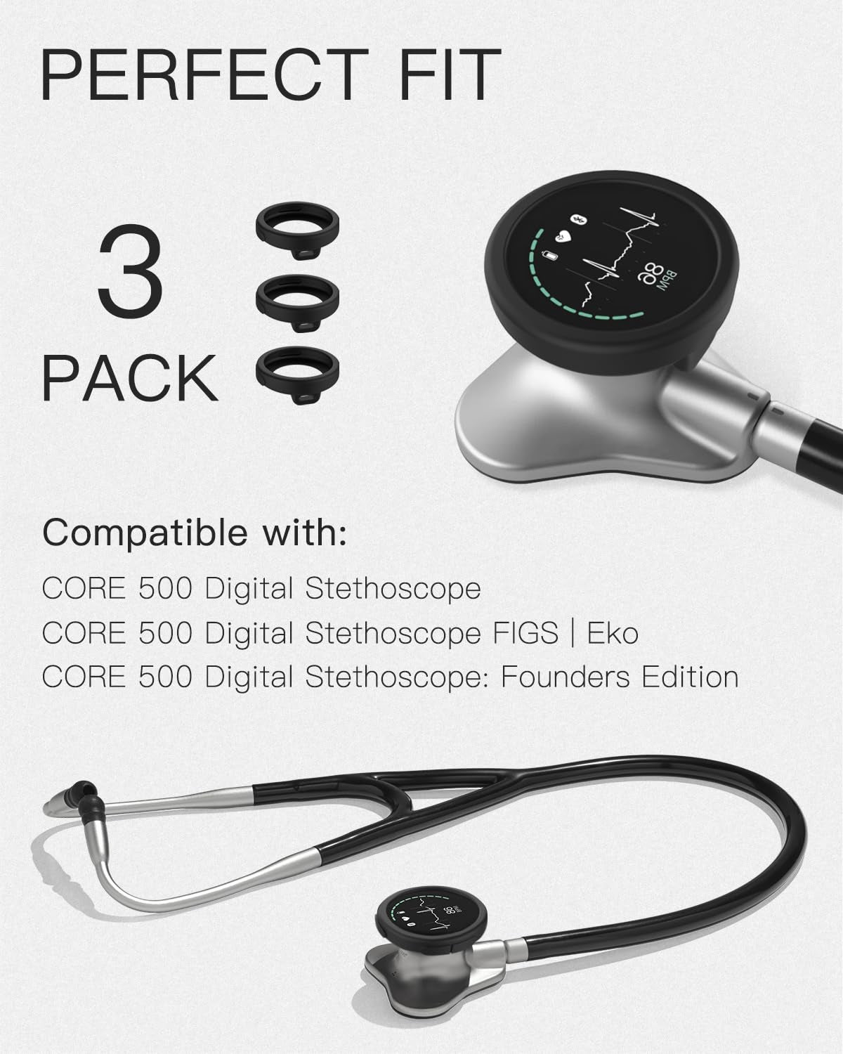 Stethoscope Chestpiece Cover for EKO CORE 500� Digital Stethoscope � Essentia...