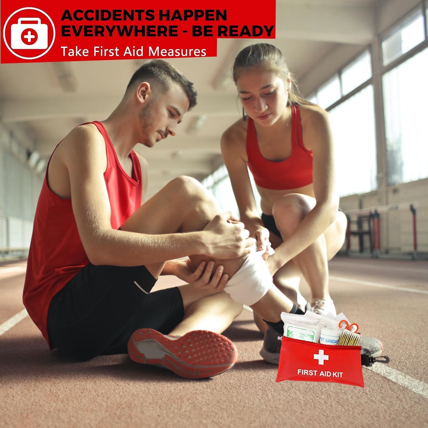 Small First Aid Kit -98 Piece First Aid Kit, Small Travel First Aid Kit Treat An