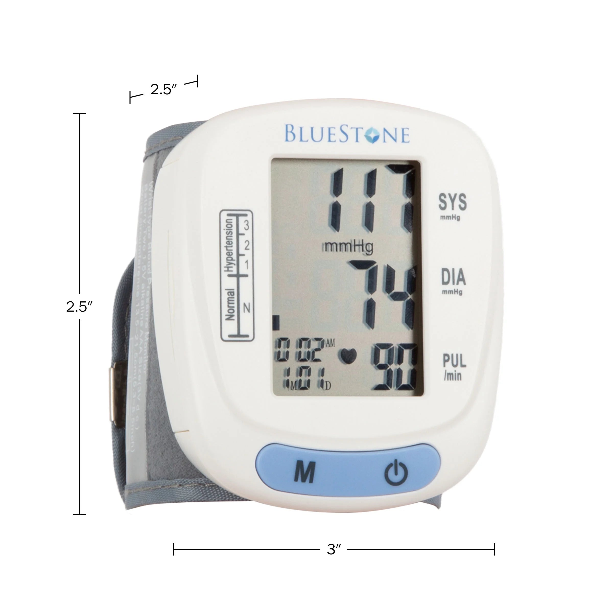 Blood Pressure Machine - Automatic BP and Pulse Monitor for Heart Health with Digital LCD Screen and Storage Case
