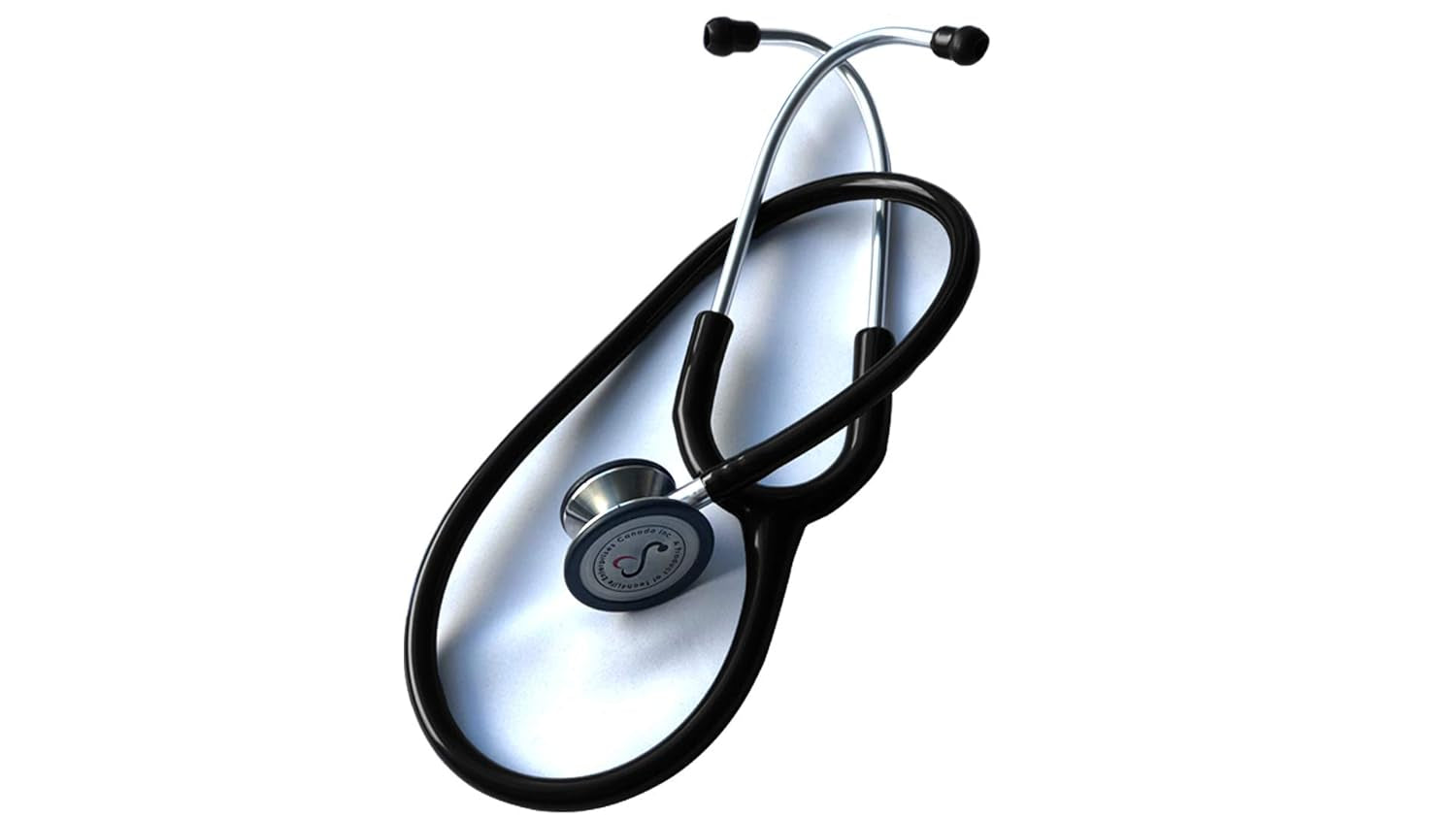 -  Classic Stethoscope - Stainless Steel Chest Piece with Unique Design, Flexible Stethoscope Tubing - Extra Ear Tips & Non-Chill Ring - 32" Long, Black