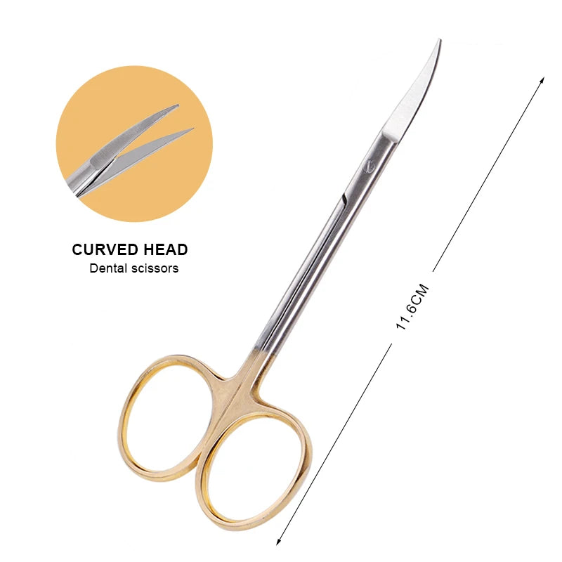 1Pc Stainless Steel Dental Surgical Scissors Straight and Curved Scissor Forceps Medical Tools Dentistry Surgical Instrument