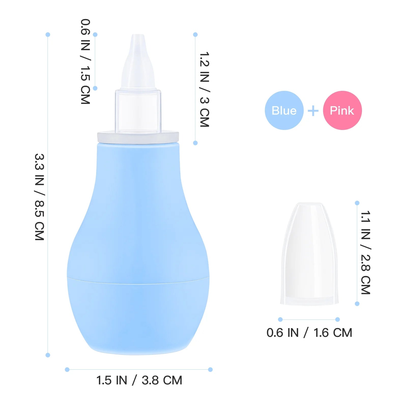 OUNONA Nose Sucker Baby Cleaner Suction Booger Bulb Mucus Manual Nasal Aspirator Remover Syringe Pump