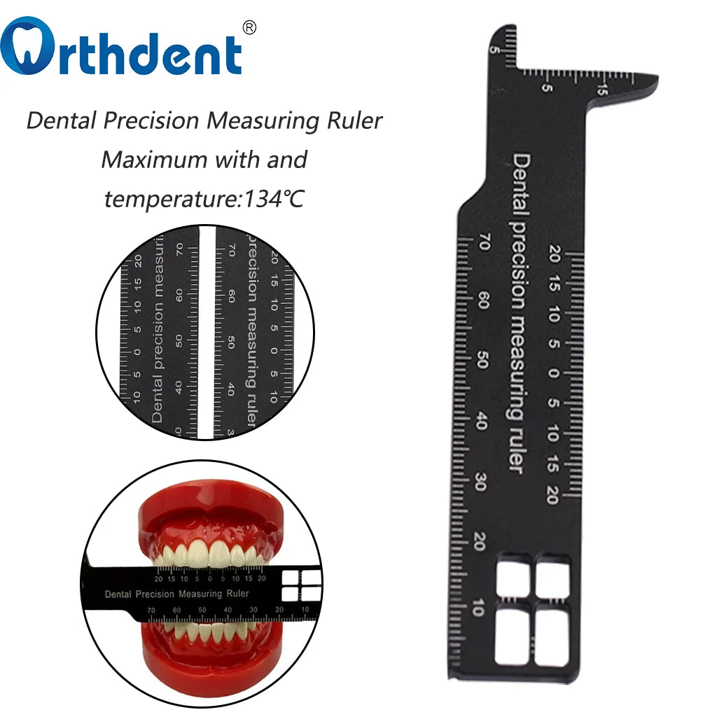 Dental Tooth Measuring Ruler Gauge Scale Precision Measure Tools Professional Medical Endo Alloy Material Dentist Treatment 1PC