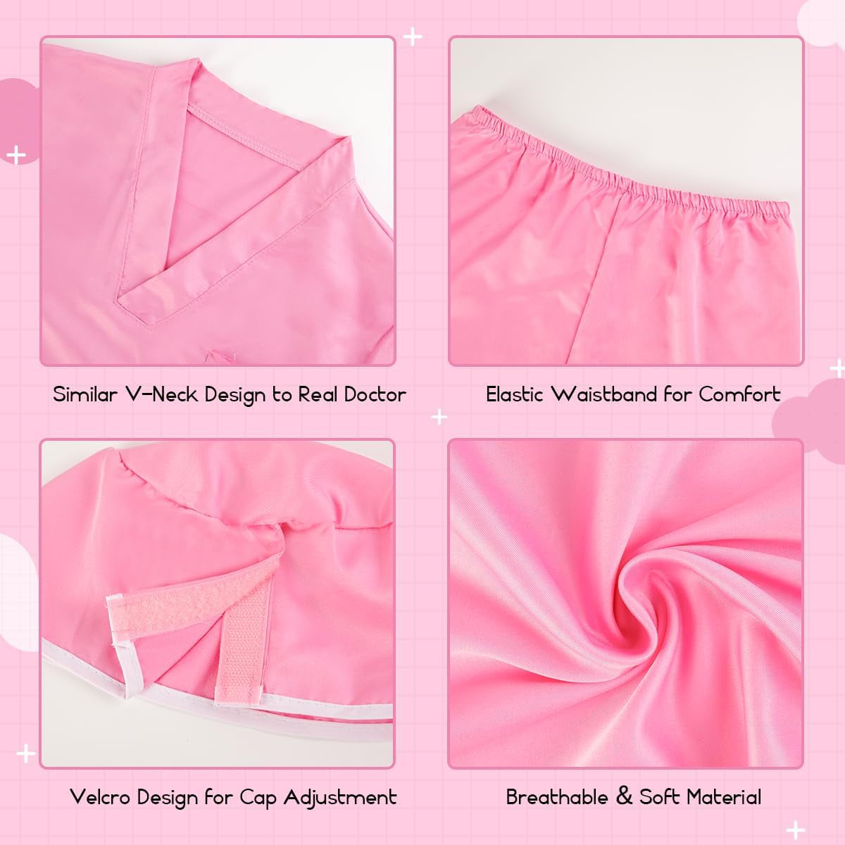 Kids Doctor Costume - Scrubs with Lab Coat & Carry Bag for Dress Up