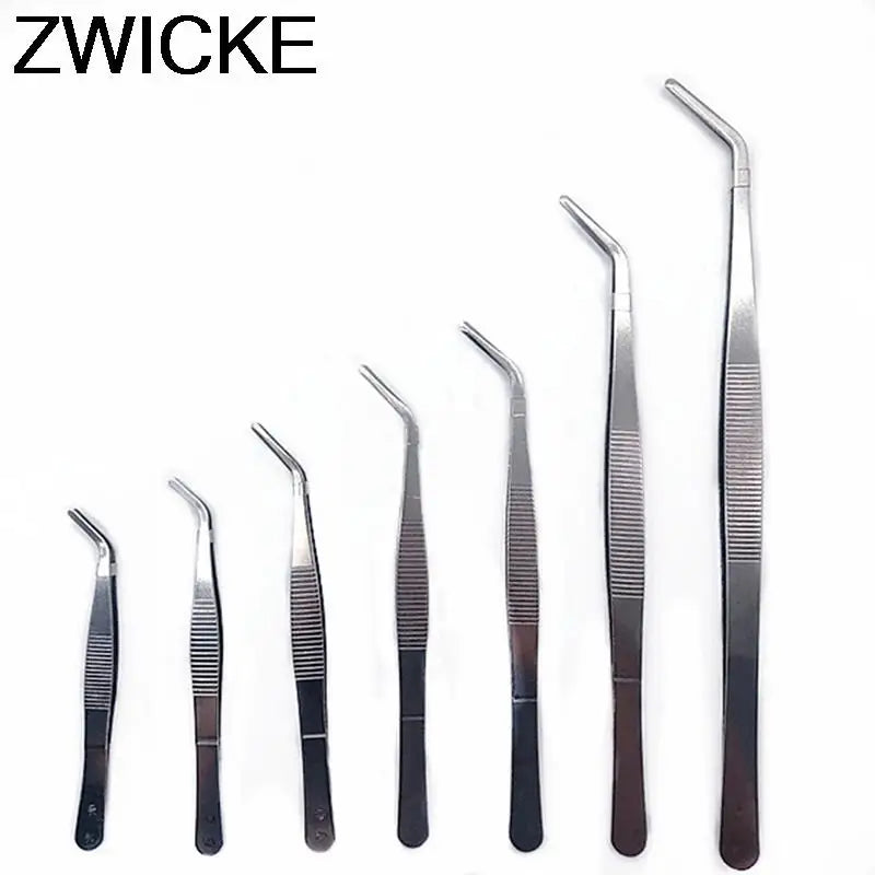 Stainless Steel 430 Anti-Iodine Medical Tweezers Long Straight Forceps 12.5Cm-30Cm Straight Head Elbow Thicken Medical Tools