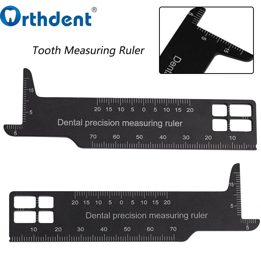 Dental Tooth Measuring Ruler Gauge Scale Precision Measure Tools Professional Medical Endo Alloy Material Dentist Treatment 1PC